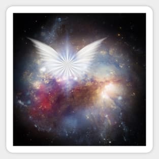 Wings of Angel in Vivid Space Sticker